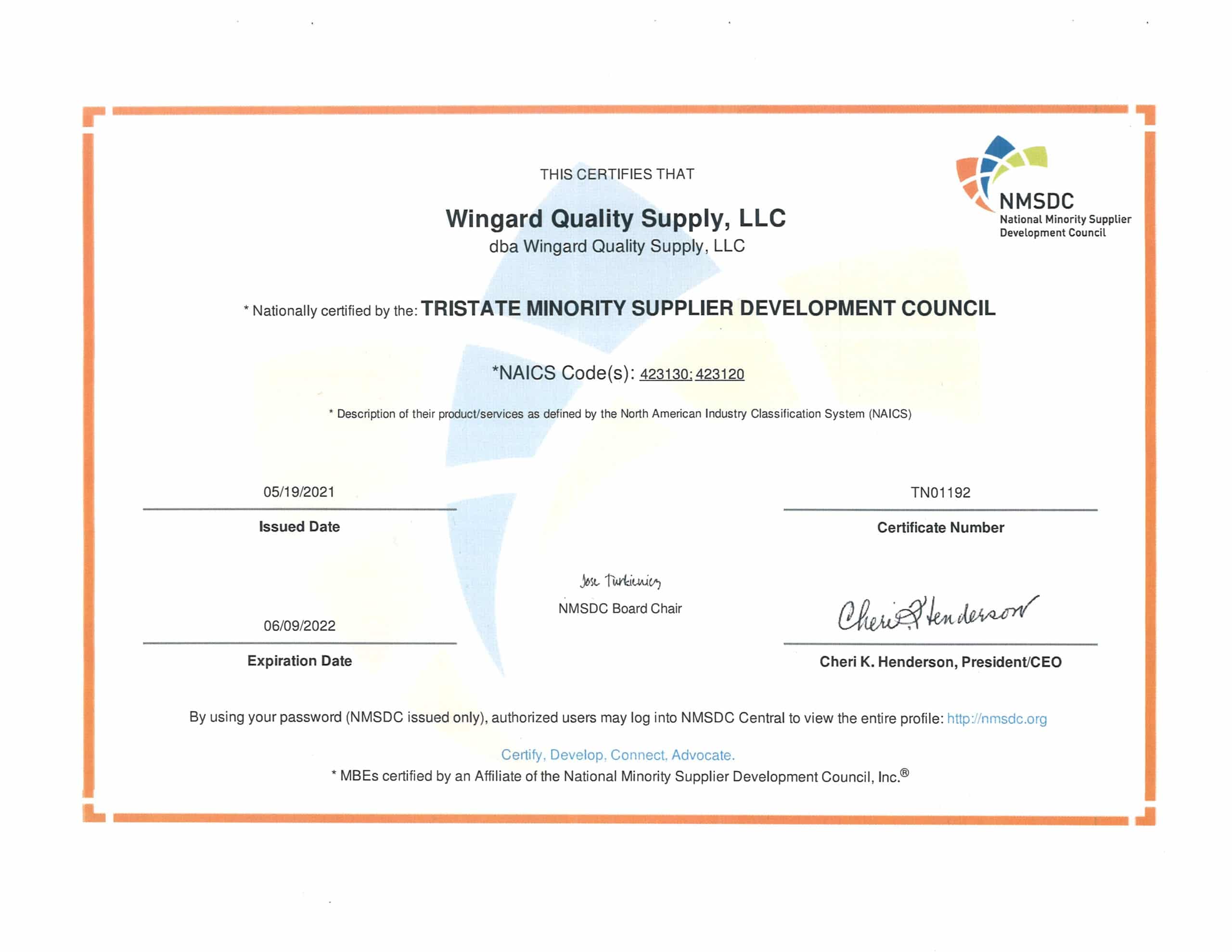 National Minority Supplier Development Council Minority Business Enterprise Certification